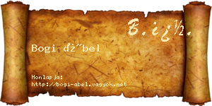 Bogi Ábel névjegykártya